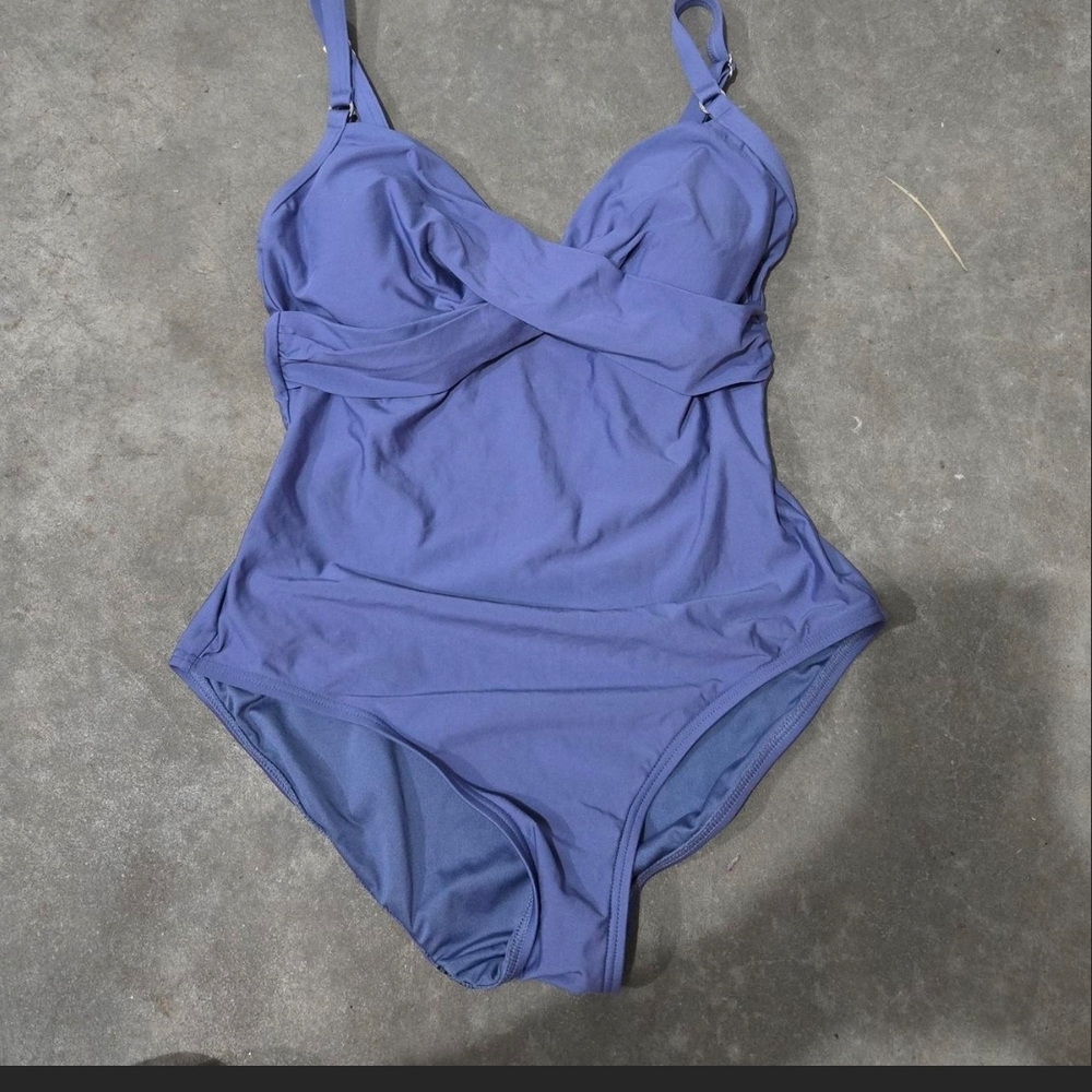 Calvin Klein Lavender-Blue One-Piece Swimsuit